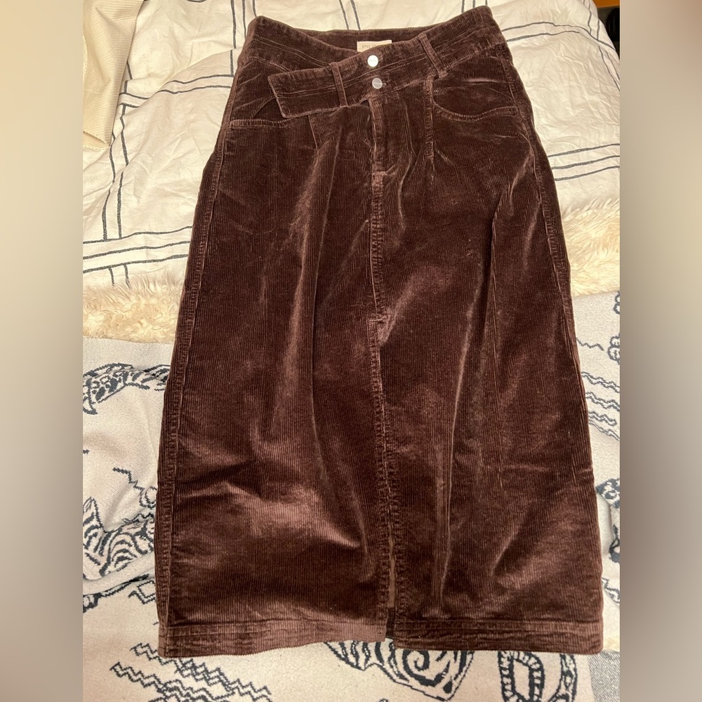 Anthropologie Pilcro Corduroy Midi Skirt NWOT - this season !